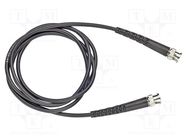 Test lead; 60VDC; 30VAC; BNC plug,both sides; Len: 1.219m; black POMONA