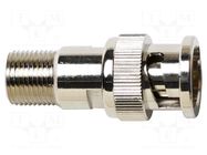 Adapter; -40÷65°C; BNC male,F socket; 75Ω; 31mm; straight POMONA