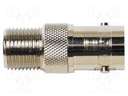 Adapter; -40÷65°C; BNC female,F socket; 75Ω; 27.2mm; straight POMONA