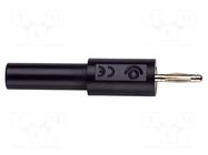 Connector: 2mm banana; adapter; 36A; 70VDC; black; plug-in; 4mm POMONA