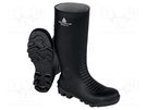 Boots; Size: 44; black; PVC; high,with metal toecap DELTA PLUS