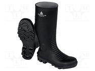 Boots; Size: 48; black; PVC; high,with metal toecap DELTA PLUS