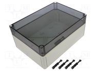 Enclosure: multipurpose; X: 180mm; Y: 254mm; Z: 111mm; TK PS; grey SPELSBERG