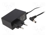 Power supply: switching; mains,plug; 12VDC; 2A; 24W; Plug: EU; 87% ESPE