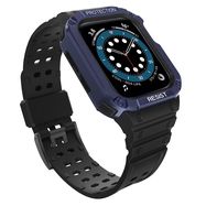 Protect Strap Band for Apple Watch 38/40/41mm Armored Case Strap - Black, Blue, Hurtel