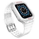 Protect Strap Band Band with Case for Apple Watch 7 / SE (41/40 / 38mm) Case Armored Watch Cover White, Hurtel