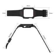 Protect Strap Band for Apple Watch 42/44/45mm Armored Case Strap - Black, Red, Hurtel