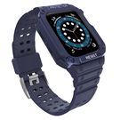 Protect Strap Band with Case for Apple Watch 7 / SE (45/44 / 42mm) Case Armored Watch Cover Blue, Hurtel