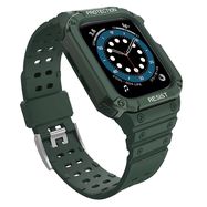Protect Strap Band for Apple Watch 42/44/45mm Armored Case Strap - Green, Hurtel