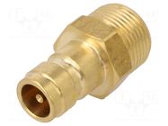 Connector; connector pipe; max.15bar; brass; Seal: FPM; D1: 13mm PNEUMAT