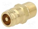 Connector; connector pipe,with valve; max.15bar; Seal: FPM PNEUMAT