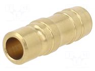 Connector; connector pipe; max.15bar; brass; Seal: FPM; D: 13mm PNEUMAT