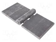 Hinge; Width: 220mm; steel; H: 100mm; without coating,for welding ELESA+GANTER