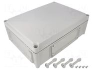 Enclosure: wall mounting; X: 280mm; Y: 380mm; Z: 130mm; EK; grey; IK08 FIBOX