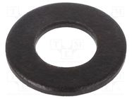 Washer; round; M4; D=9mm; h=0.8mm; steel; Plating: black finish 