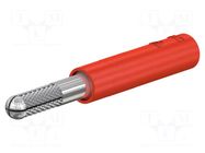 Connector: 4mm banana; adapter; 25A; red; 40.5mm; nickel plated STÄUBLI