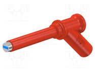 Probe tip; 2A; red; Tip diameter: 7mm; Socket size: 4mm STÄUBLI