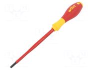 Screwdriver: insulated; slot; SL 4.5; 125mm; SoftFinish® electric WIHA