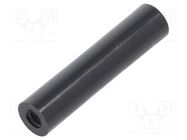 Spacer sleeve; cylindrical; polyamide; M4; L: 35mm; Øout: 8mm; black DREMEC