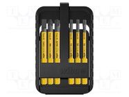 Kit: screwdriver bits; 1kVAC; 75mm; Mounting: hexagonal 6mm; 6pcs. WIHA