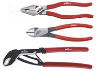 Kit: pliers; cutting,adjustable,universal; Classic Plus; 3pcs. WIHA