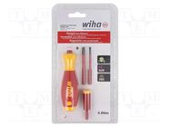 Kit: screwdrivers; torque,insulated; 1kVAC; Size: SL/PZ1,SL/PZ2 WIHA