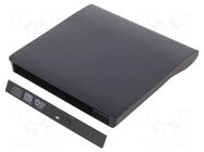 Optical Drive CD/DVD Enclosure; black; Features: PnP QOLTEC