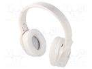 Wireless headphones with microphone; white; 20Hz÷22kHz; 64Ω QOLTEC
