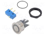 Switch: vandal resistant; Pos: 2; SPDT; 0.01A/30VAC; 0.01A/42VDC SCHURTER