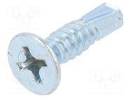 Screw; for metal; 6.3x25; Head: countersunk; Phillips; PH3; zinc BOSSARD