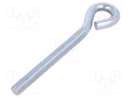 Hook; ring; steel; zinc; Thread len: 112mm; Overall len: 170mm DROMET