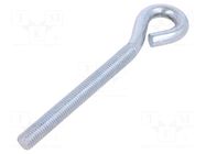 Hook; ring; steel; zinc; Thread len: 112mm; Overall len: 170mm DROMET