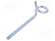Hook; ring; steel; zinc; Thread len: 130mm; Overall len: 200mm DROMET