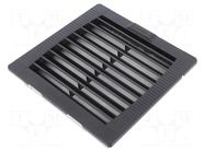 Filter; Cutout: 125x125mm; D: 26mm; IP54; Mounting: push-in; black WEIDMÜLLER