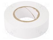 Tape: electrical insulating; W: 19mm; L: 20m; Thk: 0.13mm; white SCAPA