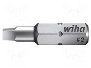 Screwdriver bit; square; RB2; 1/4"; Overall len: 25mm; STANDARD WIHA