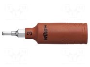 Socket; hex key,insulated,socket spanner; HEX 3mm; 1/4"; 1kV WIHA