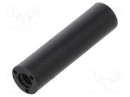 Spacer sleeve; cylindrical; polyamide; M2; L: 15mm; Øout: 4mm; black DREMEC