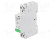 Contactor: 2-pole installation; 25A; 24VAC,24VDC; NC + NO ISKRA