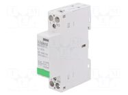 Contactor: 2-pole installation; 25A; 24VAC,24VDC; NC + NO; IKD ISKRA