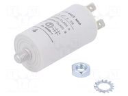Capacitor: polypropylene; motors, run; 4uF; 470VAC; Ø30x56.5mm KEMET