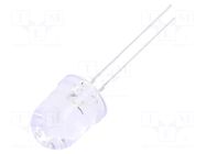 CRLED; white warm; 10mm; 8000mcd; 30°; Front: convex; 5.5÷20VDC OPTOSUPPLY