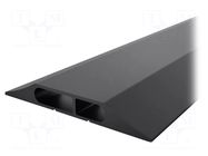 Cable protector; Width: 108mm; L: 9m; PVC; H: 14mm; black; Chambers: 2 COBA EUROPE