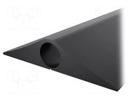 Cable protector; Width: 127mm; L: 3m; PVC; H: 28mm; black; Chambers: 1 COBA EUROPE