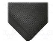 Anti fatigue mat; Width: 0.6m; L: 0.9m; foam,vinyl; black; Thk: 15mm COBA EUROPE