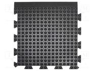 Anti fatigue mat; Width: 0.5m; L: 0.5m; rubber; black; Thk: 13.5mm COBA EUROPE