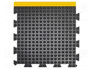 Anti fatigue mat; Width: 0.5m; L: 0.5m; rubber; black; Thk: 13.5mm COBA EUROPE