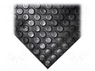 Anti fatigue mat; Width: 1.2m; L: 10m; nitryl; black; antislip COBA EUROPE