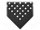 Anti-slip mat; Width: 0.9m; L: 1.5m; rubber; black; with holes COBA EUROPE