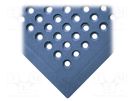 Anti-slip mat; Width: 0.9m; L: 1.5m; rubber; blue; with holes; 4pcs. COBA EUROPE